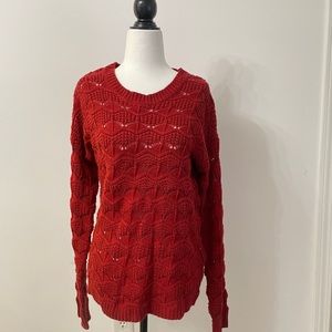 Forever 21 red sweater top, pre owed